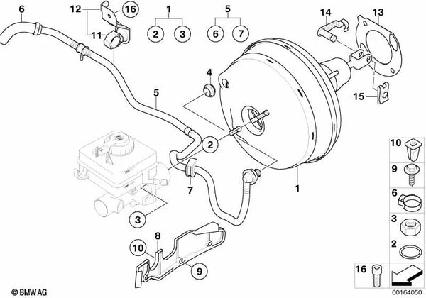 Grommet de goma para BMW E60, E61, E63, E64 (OEM 34336765230). Original BMW