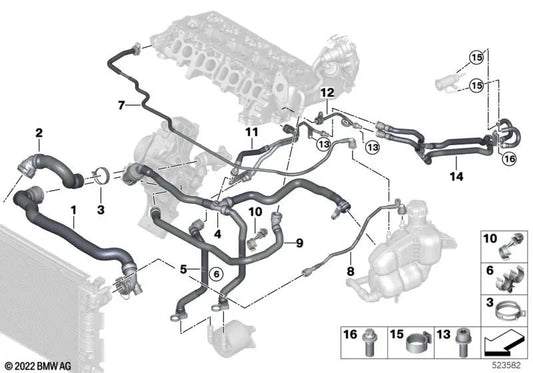 SCR-Dosiermodulrohr für BMW F40, F44, F45N, F46N, F48, F48N, F39 (OEM 17128580511). Original BMW