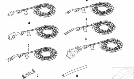 Cable de Reparación Conector de Asiento/Unidad de Control para BMW E46, E39, E38 (OEM 61129118088). Original BMW