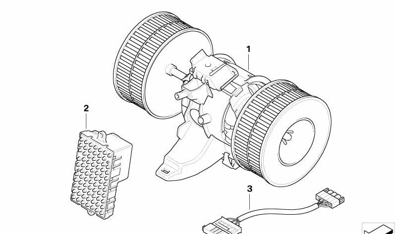 Fan Wiring for BMW E60, E61, E63, E64 (OEM 61126934972). Original BMW