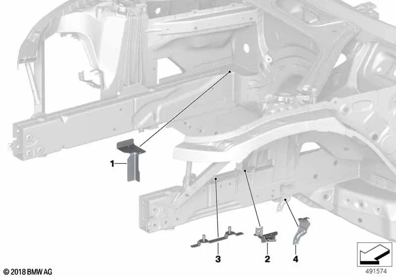 Soporte del manguito de freno derecho para BMW G29 (OEM 41117479612). Original BMW