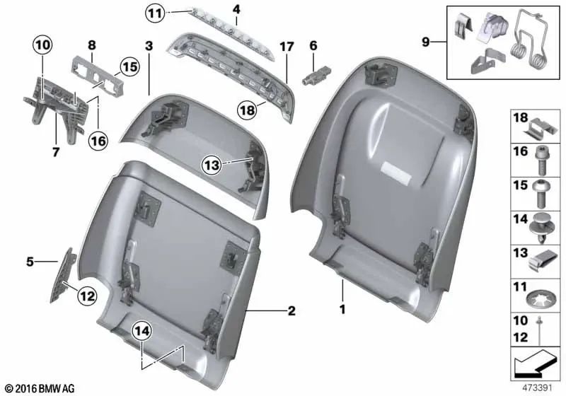 Pared trasera de cuero derecha para BMW Serie 7 G12, G12N (OEM 52107453630). Original BMW