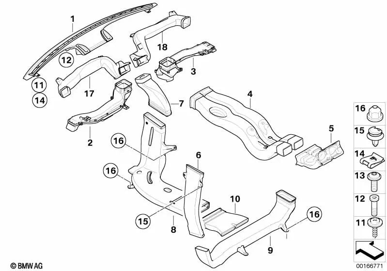 Linker Luftkanal für BMW E70, E70N (OEM 51477148533). Original BMW.