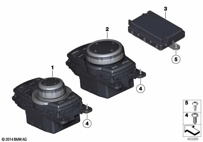 Controlador cromado/táctil para BMW F52, F45, F46, I01, I12, F48, F49, F39 (OEM 65829866969). Original BMW