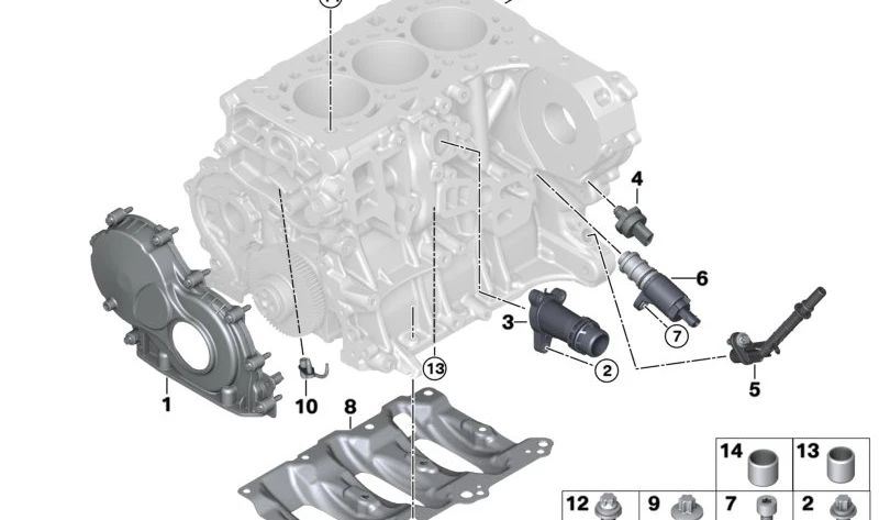 Sensor de presión de aceite para BMW Serie 1 F20N, F21N Serie 2 F45, F46 X1 F48 MINI F54, F55, F56, F57, F60 (OEM 12618576615). Original BMW