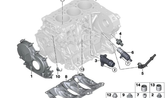 Öldrucksensor für BMW 1er F20N, F21N 2er F45, F46 X1 F48 MINI F54, F55, F56, F57, F60 (OEM 12618576615). Original BMW