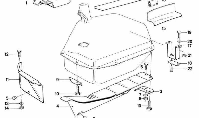 Protector de guardabarros OEM 16111177253 para BMW E28, E24. Original BMW.