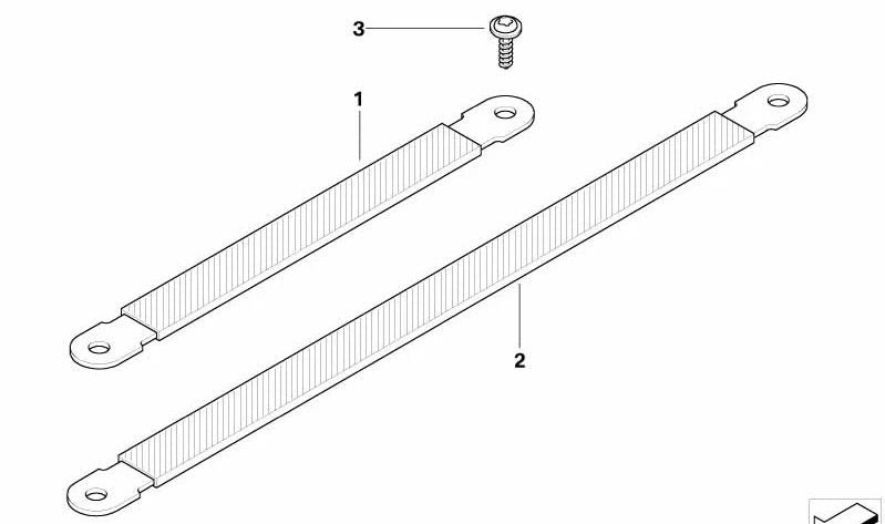 Cable de conexión a masa OEM 61126971301 para BMW E93 (Series 3 Cabrio). Original BMW.