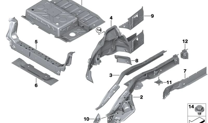 Rivestimento interno del Retail Reewal OEM 41009622280 per BMW U11, U12, U10. BMW originale.