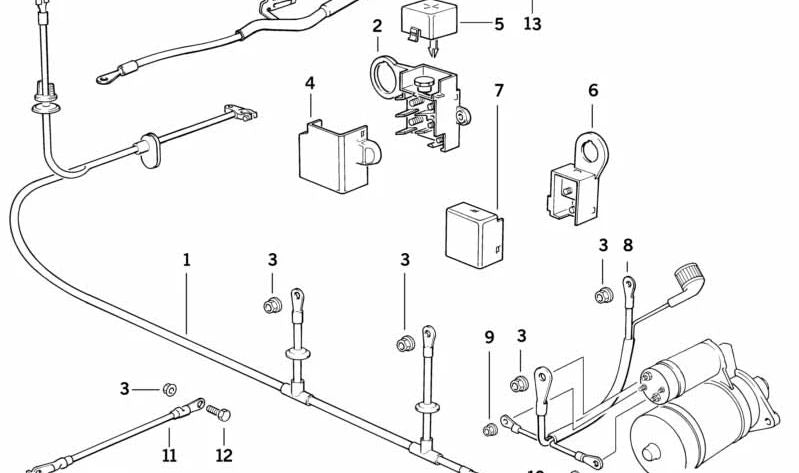 Punto de conexión positivo OEM 12521724631 para BMW E31. Original BMW.