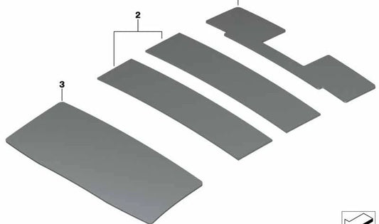 Mitteldach-Akustikdämmung für BMW F98, G02 (OEM 51487424551). Original BMW