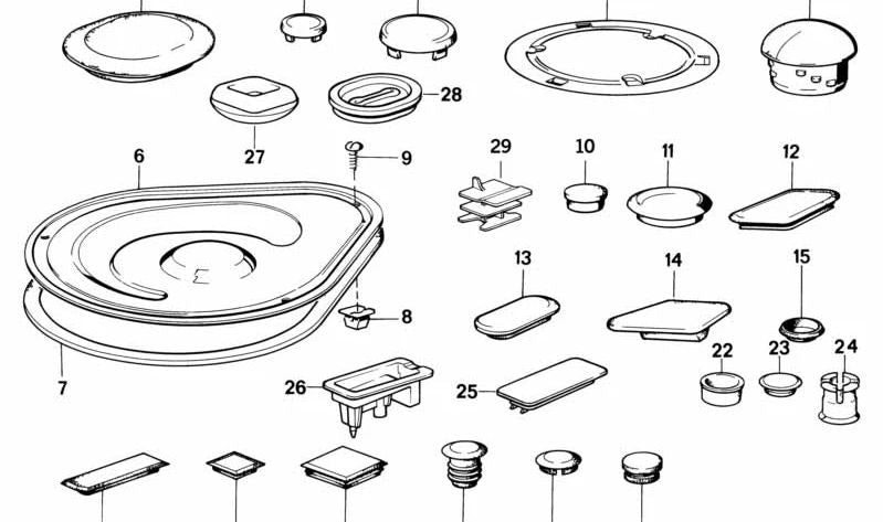 Tapón de cierre para BMW E30, E12, E28, E34, E23, E32 (OEM 51211838473). Original BMW