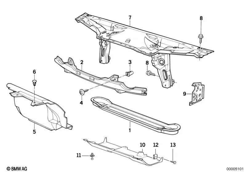 Soporte para BMW E34 (OEM 51711934328). Original BMW.