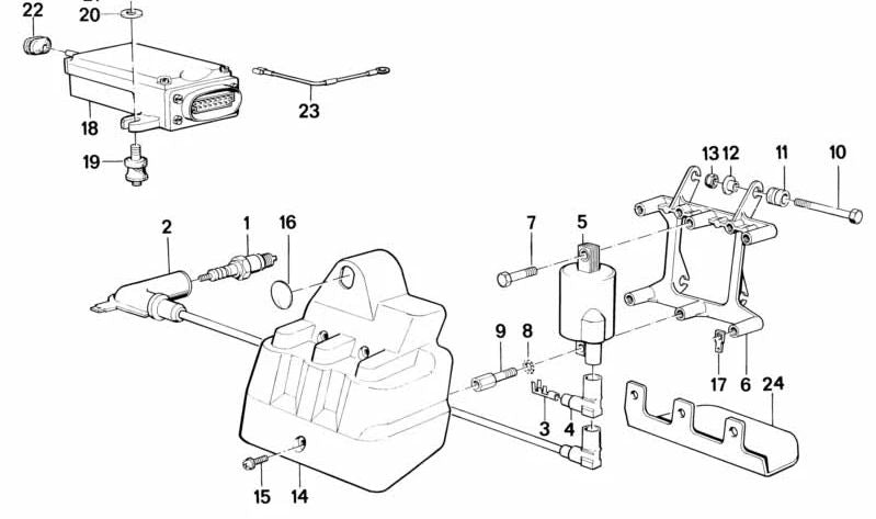 Conector redondo OEM 12121363327 para BMW E21, E30, E12, E28, E24, E23. Original BMW.