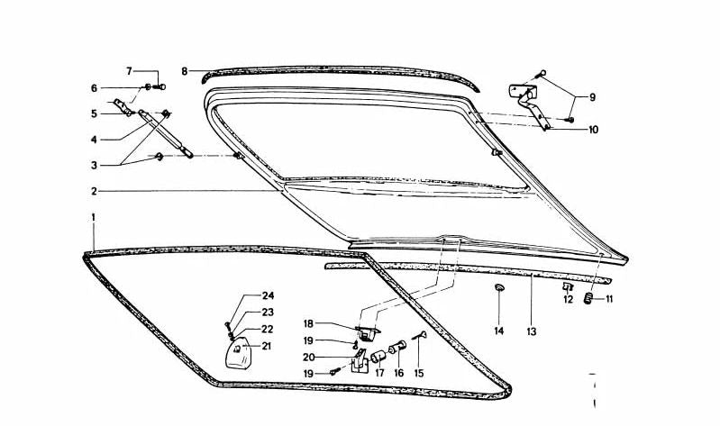 Sellado del Portón Trasero para BMW (OEM 51241808752). Original BMW