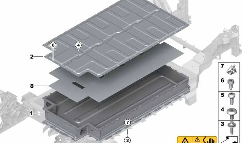 Crossmember Clip for BMW I01, I01N (OEM 39206862778). Original BMW