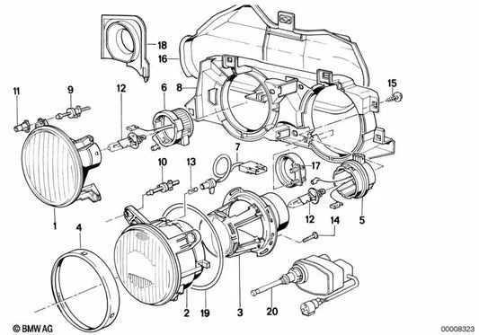 Adaptador para BMW Serie 7 E32 (OEM 63121378342). Original BMW