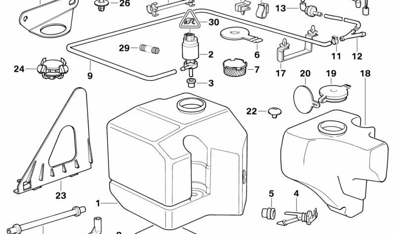 Soporte de Manguera para BMW E36 (OEM 61668360096). Original BMW