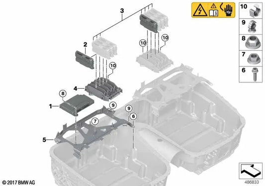 Electrónica de Supervisión de Celdas para BMW Serie 5 G38 (OEM 61279426322). Original BMW