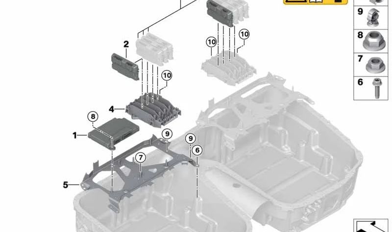 Módulo de control de batería OEM 61279468427 para BMW Serie 5 G38. Original BMW