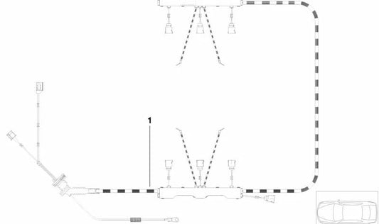 Cableado del módulo de encendido OEM 12517535738 para BMW E60, E61, E63, E64. Original BMW.