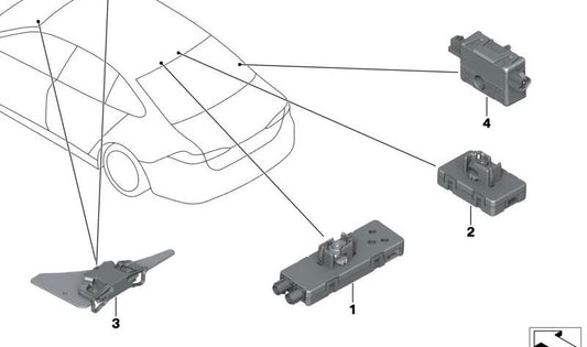 Sperrkreis para BMW F70, U06, G60, G61, G68, G90, G70, I20, U11, U12, U10, G45, G09 (OEM 65209442274). Original BMW