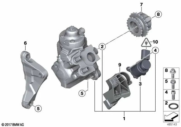 Piñón para BMW F20N, F21N, F22, F23, F30N, F31N, F34N, F32, F33, F36, G30, G31, G11, G12, F48, F39, G01, G02, F15 (OEM 13528581942). Original BMW