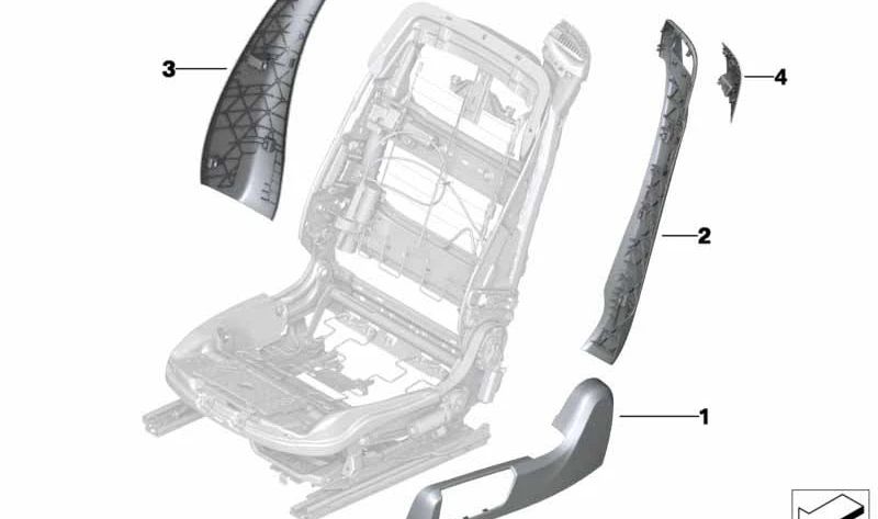 OMPORT INNEAR COUNDER OEM 52107982303 für BMW F06, F12, F13. Original BMW.