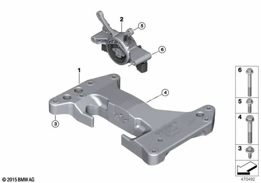 Soporte transversal de la transmisión para BMW G42, G20, G21, G28, G22, G23, G26N (OEM 22319454393). Original BMW.