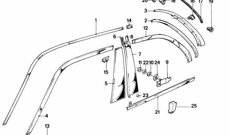 Junta derecha para BMW Serie 3 E30 (OEM 51721922472). Original BMW