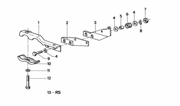 Soporte para BMW Serie 5 E12 (OEM 18211102740). Original BMW