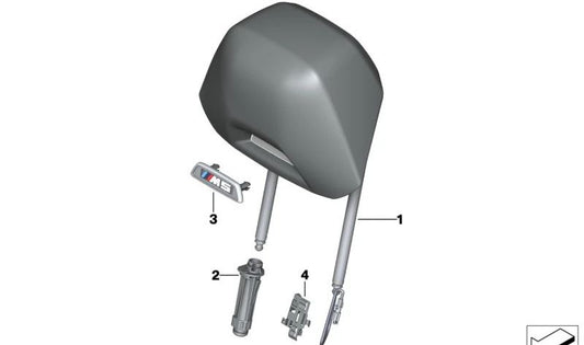 Reposacabezas de Confort de Cuero para BMW F96 (OEM 52108089399). Original BMW