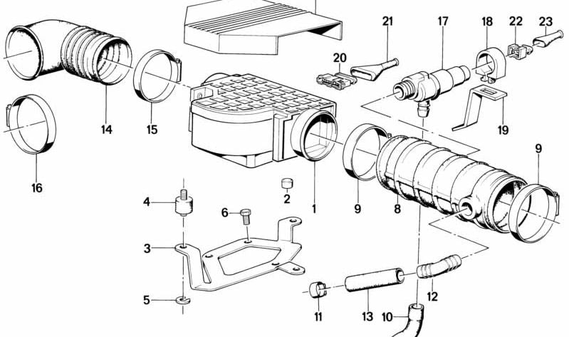 Fuelle de Goma para BMW E24 (OEM 13711713099). Original BMW