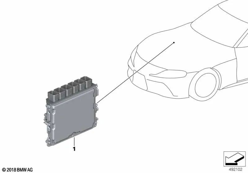 Unidad básica de control DME para BMW Serie 3 G20 (OEM 12145A09383). Original BMW.