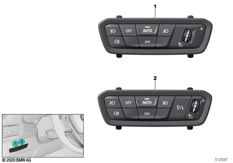 Unidad de Control de Luces para BMW X5 F95, G05, G18, X6 F96, G06, X7 G07 (OEM 61315A32844). Original BMW.