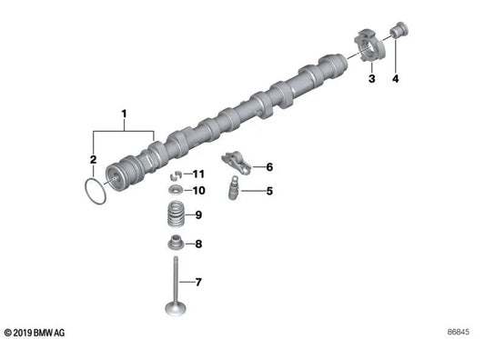 Válvula de escape para BMW E60, E61, E63, E64, E53, E70, E65, E66 (OEM 11347503738). Original BMW