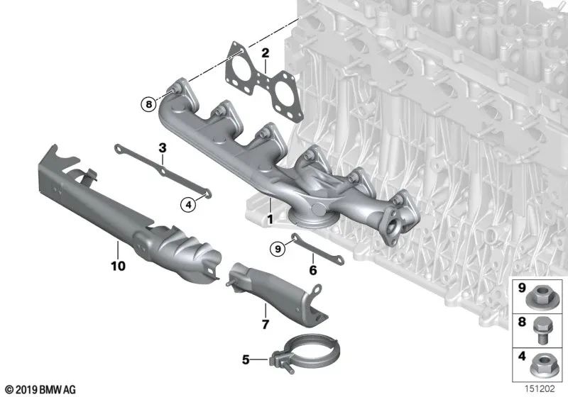 Bouclier thermique pour BMW E90, E90n, E91, E91n, E92, E93, E60, E60n, E61, E61n, E65, E66, E83, E83n, E70, E71 (OEM 11627797685). BMW d'origine