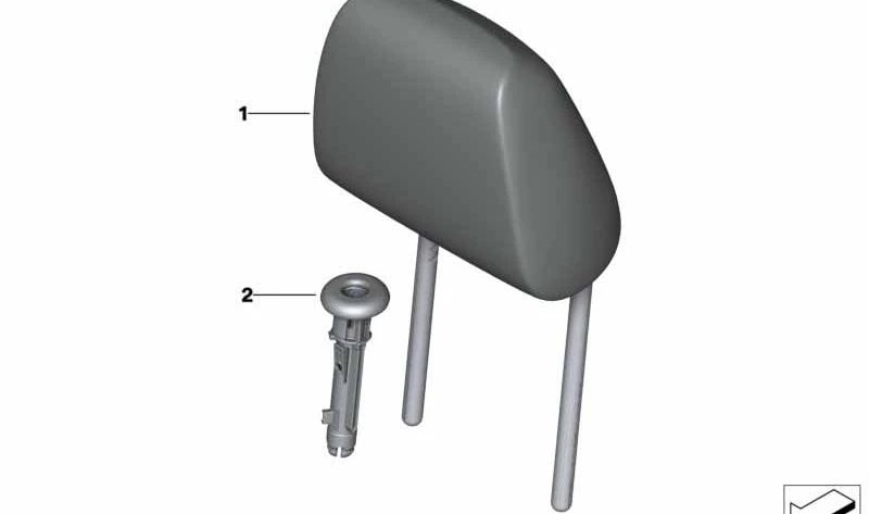 Reposacabezas de cuero sintético OEM 52107441268 para BMW F52, F48, F49, F39. Original BMW.