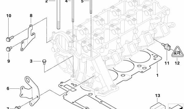 Soporte de sujeción OEM 11122247889 para BMW E46, E39. Original BMW.