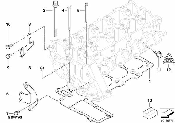 Junta de culata sin amianto para BMW E46, E39 (OEM 11122247500). Original BMW