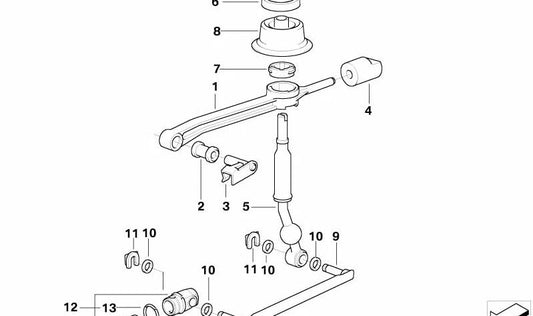 OEM -Änderungshebel 25111221545 für BMW E36. Original BMW.