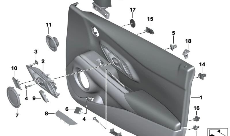 Cubierta de Altavoz de Metal para BMW F45, F46 (OEM 51417382290). Original BMW.