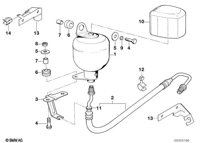 Tubo de presión derecho para BMW E12, E28, E24, E23 (OEM 37221120826). Original BMW