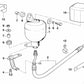 Left pressure hose for BMW 5 Series E34 (OEM 37132226817). Original BMW.