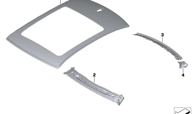 Conexión marco ventana trasera superior derecha para BMW Serie 3 G20, G28, G80 (OEM 41007488088). Original BMW