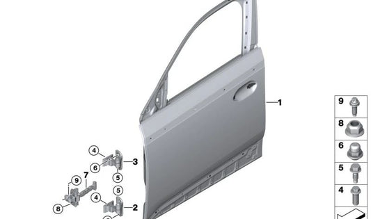 Butt de porte d'entrée 51217431279 pour BMW G05, G18, F95, G06, F96, G07, G09. BMW d'origine.