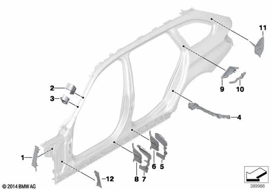 Formteil für BMW 3er F30, F31, F35, F80 (OEM 41217264070). Original BMW