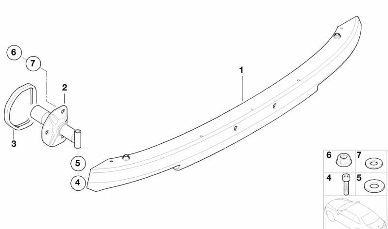 Amortiguador trasero derecho para BMW E52 (OEM 51128234220). Original BMW