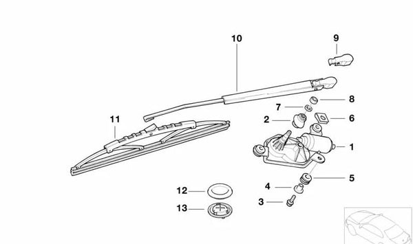 Tuerca de fijación OEM 61617074568 para BMW E46. Compatible con modelos como 316i, 318i, 320i, 323i, 325i, 328i, 330i, M3. Original BMW.