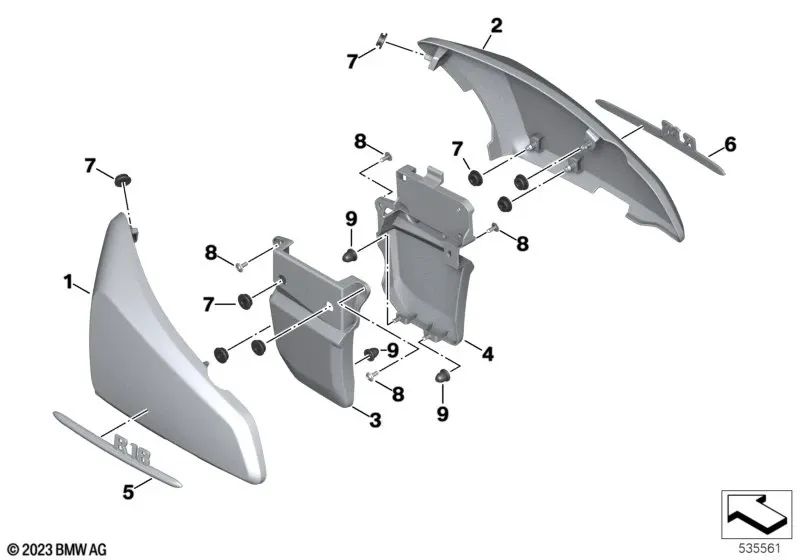 Inscripción tapa lateral izquierda para BMW R K35 (OEM 46639444575). Original BMW Motorrad